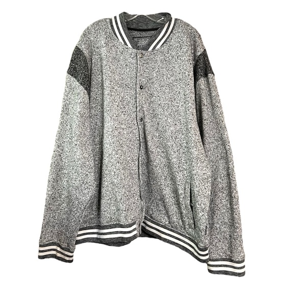 Brooklyn Cloth Gray Snap Front Sweatshirt Sz 4XL FUC - Picture 2 of 14